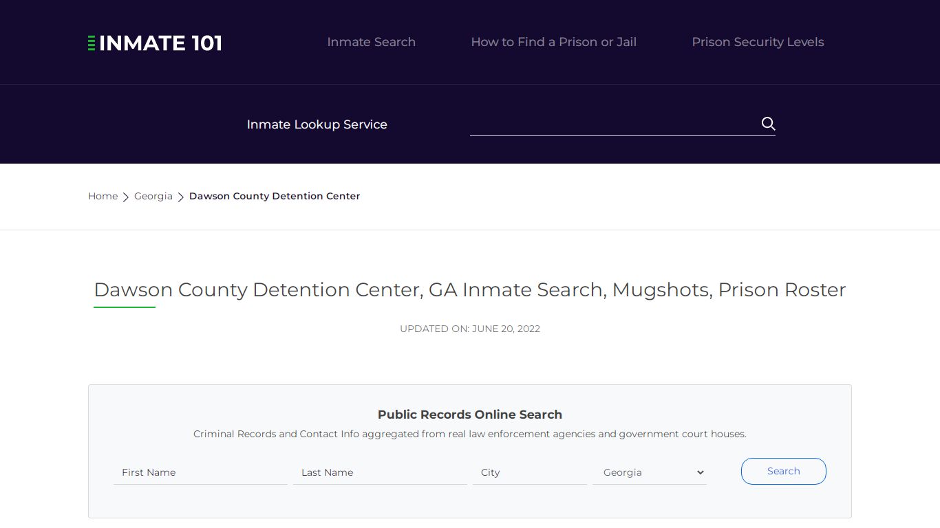 Dawson County Detention Center, GA Inmate Search, Mugshots ...