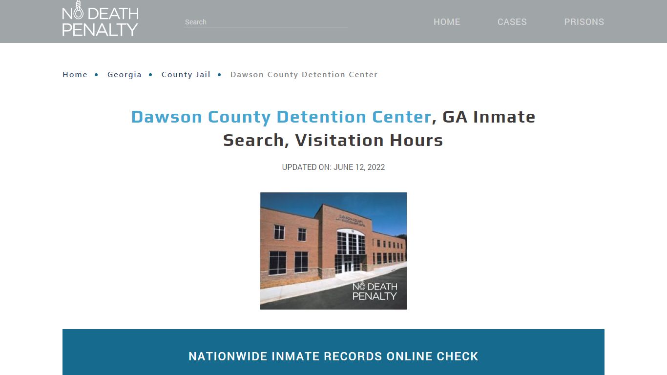 Dawson County Detention Center, GA Inmate Search ...